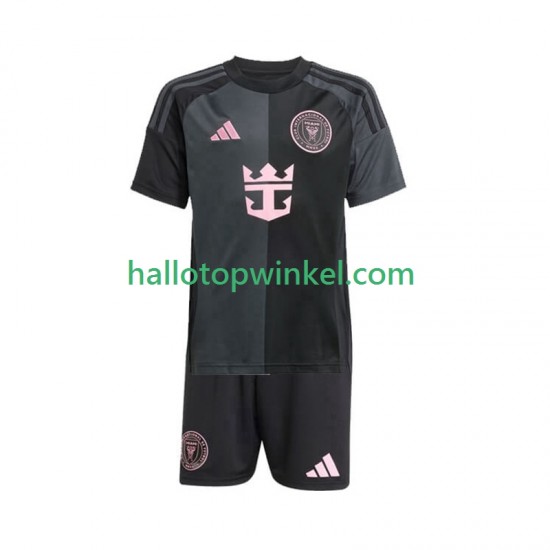 Inter Miami Voetbalshirt Kleuters/Kids Uit Tenue 2025 Korte Mouw