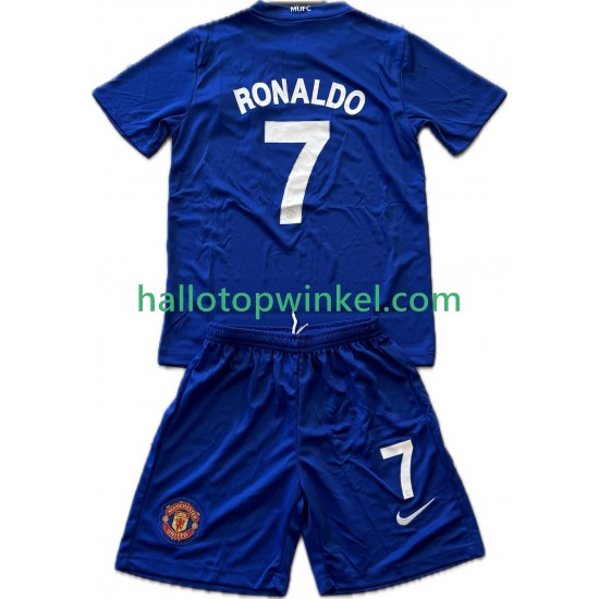 Manchester United Voetbalshirt Cristiano Ronaldo 7 2009 Retro Kleuters/Kids Derde Tenue 2008 Korte Mouw