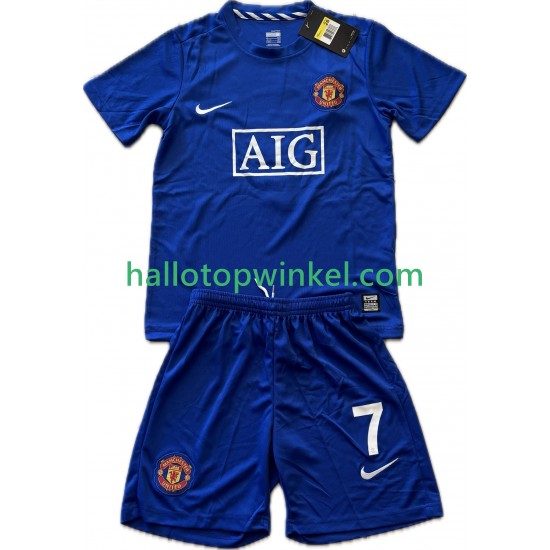 Manchester United Voetbalshirt Cristiano Ronaldo 7 2009 Retro Kleuters/Kids Derde Tenue 2008 Korte Mouw