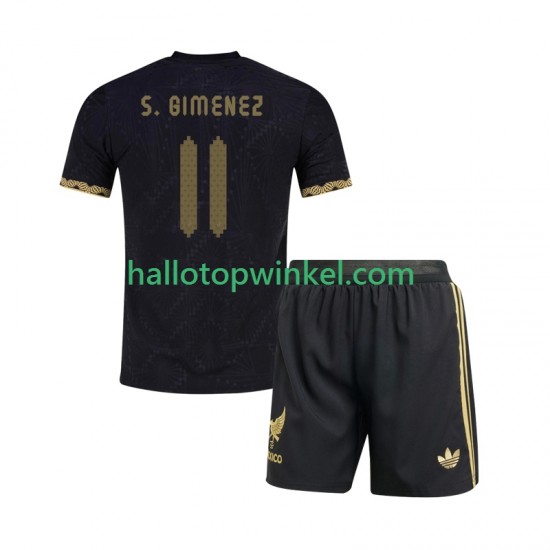 Mexico Voetbalshirt Santiago Gimenez 11 Gold Cup Kleuters/Kids Thuis Tenue 2025 Korte Mouw