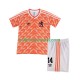 Nederland Voetbalshirt Cruyff 14 1988 Retro Kleuters/Kids Thuis Tenue Korte Mouw
