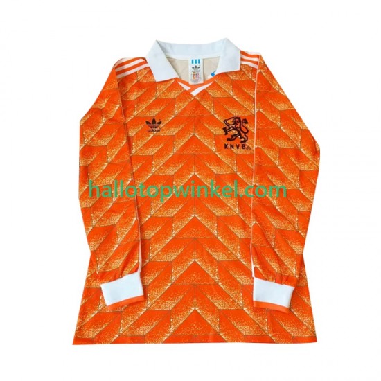 Nederland Voetbalshirt 1998 Retro Heren Thuis Tenue Lange Mouw