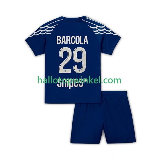Paris Saint-Germain Voetbalshirt Bradley Barcola 29 Kleuters/Kids Vierde Tenue 2024-2025 Korte Mouw