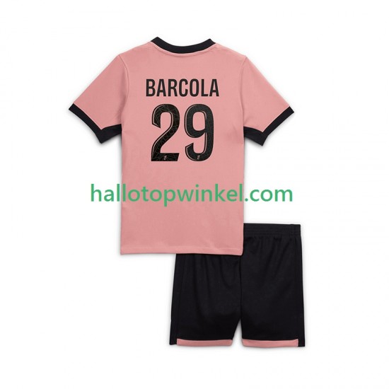 Paris Saint-Germain Voetbalshirt Bradley Barcola 29 Kleuters/Kids Derde Tenue 2024-2025 Korte Mouw