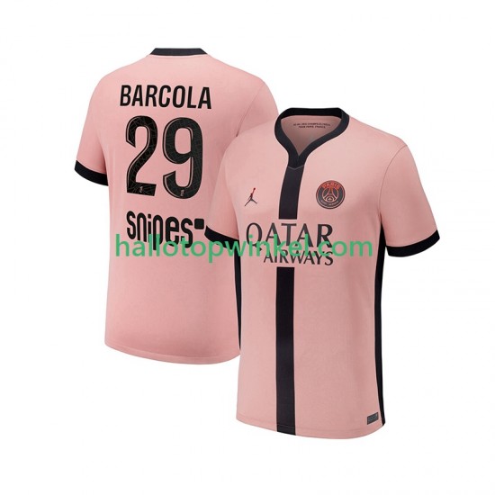 Paris Saint-Germain Voetbalshirt Bradley Barcola 29 Heren Derde Tenue 2024-2025 Korte Mouw