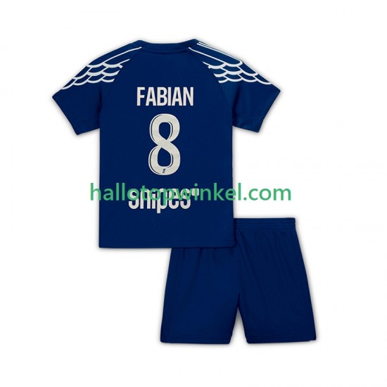 Paris Saint-Germain Voetbalshirt Fabian 8 Kleuters/Kids Vierde Tenue 2024-2025 Korte Mouw
