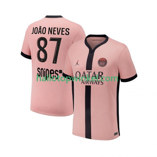 Paris Saint-Germain Voetbalshirt Joao Neves 87 Heren Derde Tenue 2024-2025 Korte Mouw