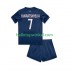 Paris Saint-Germain Voetbalshirt Khvicha Kvaratskhelia 7 Kleuters/Kids Thuis Tenue 2024-2025 Korte Mouw