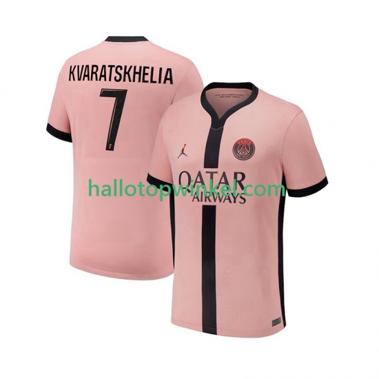 Paris Saint-Germain Voetbalshirt Khvicha Kvaratskhelia 7 Heren Derde Tenue 2024-2025 Korte Mouw