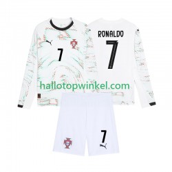 Portugal Voetbalshirt Cristiano Ronaldo 7 Kleuters/Kids Uit Tenue 2025 Lange Mouw