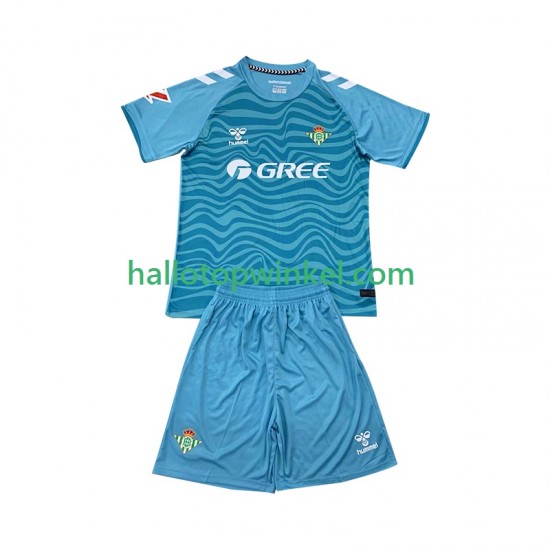 Real Betis Voetbalshirt Doelman Kleuters/Kids Uit Tenue 2024-2025 Korte Mouw
