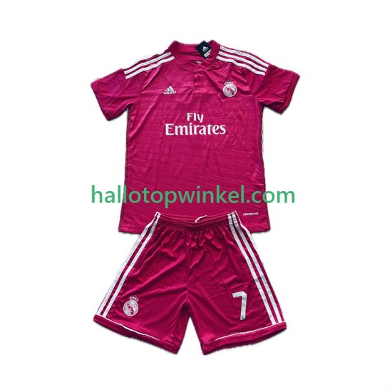 Real Madrid Voetbalshirt Cristiano Ronaldo 7 2014 2015 Retro Kleuters/Kids Uit Tenue Korte Mouw