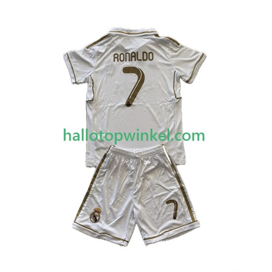 Real Madrid Voetbalshirt Cristiano Ronaldo 7 2012 Retro Kleuters/Kids Thuis Tenue 2011 Korte Mouw