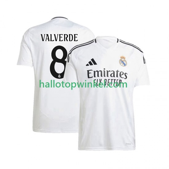 Real Madrid Voetbalshirt Federico Valverde 8 Heren Thuis Tenue 2024-2025 Korte Mouw