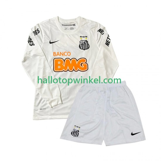 Santos FC Voetbalshirt 2012 Retro Kleuters/Kids Thuis Tenue 2011 Lange Mouw