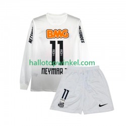 Santos FC Voetbalshirt Neymar JR 11 2012 Retro Kleuters/Kids Thuis Tenue 2011 Lange Mouw