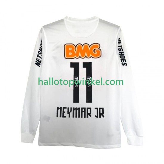 Santos FC Voetbalshirt Neymar JR 11 2012 Retro Heren Thuis Tenue 2011 Lange Mouw