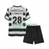 Sporting CP Voetbalshirt Cristiano Ronaldo 28 2001 2003 Retro Kleuters/Kids Thuis Tenue Korte Mouw