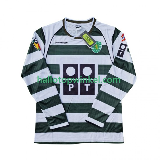 Sporting CP Voetbalshirt Cristiano Ronaldo 28 2001 2003 Retro Heren Thuis Tenue Lange Mouw