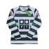 Sporting CP Voetbalshirt 2001 2003 Retro Heren Thuis Tenue Lange Mouw