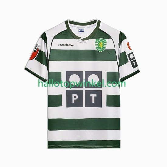 Sporting CP Voetbalshirt 2001 2003 Retro Heren Thuis Tenue Korte Mouw
