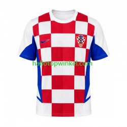 Kroatië Voetbalshirt 2002 Retro Heren Thuis Tenue Korte Mouw