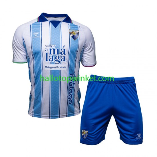 Málaga CF Voetbalshirt Kleuters/Kids Thuis Tenue 2026-2027 Korte Mouw