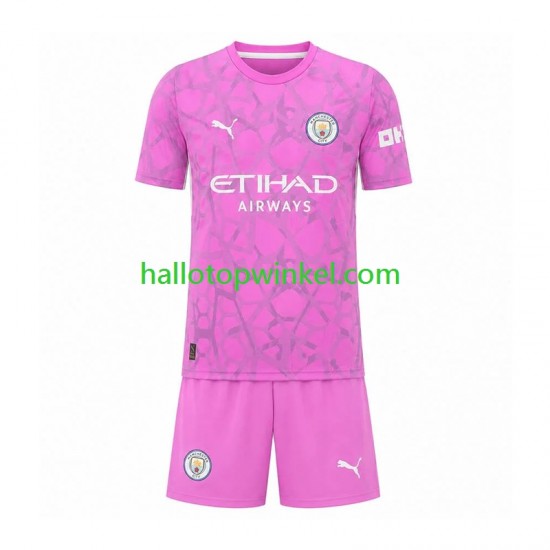 Manchester City Voetbalshirt Doelman Kleuters/Kids Uit Tenue 2026-2027 Korte Mouw