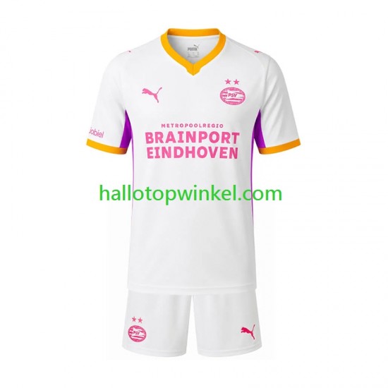 PSV Eindhoven Voetbalshirt Kleuters/Kids Uit Tenue 2026-2027 Korte Mouw
