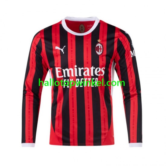 AC Milan Voetbalshirt Heren Thuis Tenue 2024-2025 Lange Mouw