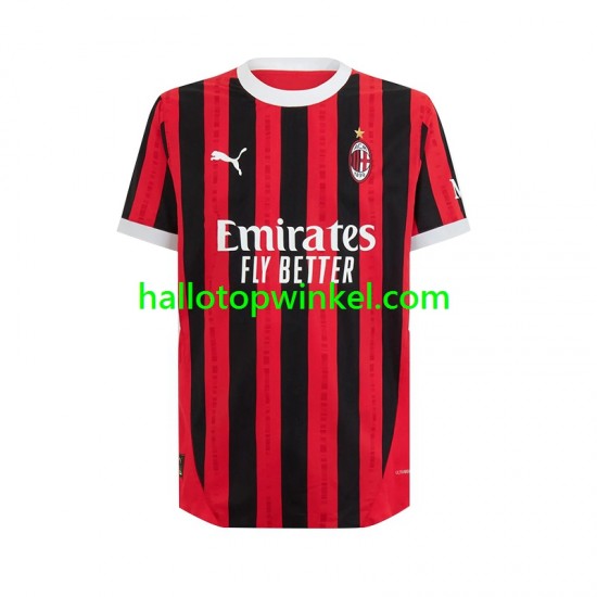 AC Milan Voetbalshirt Heren Thuis Tenue 2024-2025 Korte Mouw