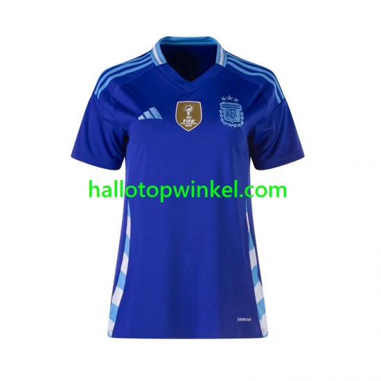 Argentinië Voetbalshirt Dames Uit Tenue 2024 Korte Mouw