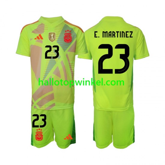 Argentinië Voetbalshirt Emiliano Martinez 23 Doelman Kleuters/Kids Uit Tenue 2024 Korte Mouw
