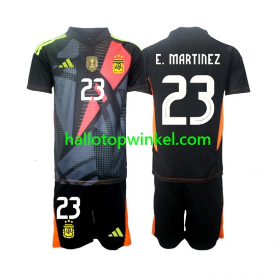 Argentinië Voetbalshirt Emiliano Martinez 23 Doelman Kleuters/Kids Thuis Tenue 2024 Korte Mouw
