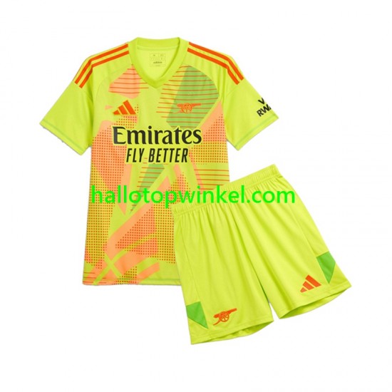 Arsenal Voetbalshirt Doelman Kleuters/Kids Thuis Tenue 2024-2025 Korte Mouw