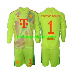 FC Bayern München Voetbalshirt Manuel Neuer 1 Doelman Kleuters/Kids Thuis Tenue 2024-2025 Lange Mouw