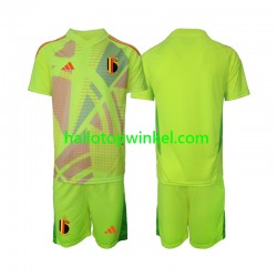 België Voetbalshirt Doelman Kleuters/Kids Uit Tenue Euro 2024 Korte Mouw