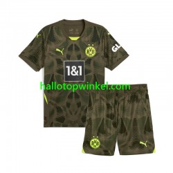 Borussia Dortmund Voetbalshirt Doelman Kleuters/Kids Thuis Tenue 2024-2025 Korte Mouw