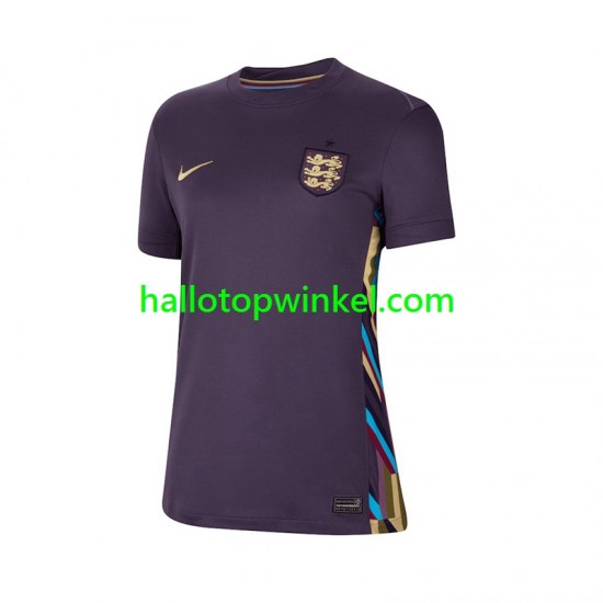 Engeland Voetbalshirt Dames Uit Tenue Euro 2024 Korte Mouw