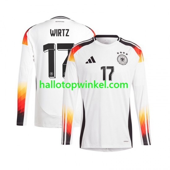 Duitsland Voetbalshirt Florian Wirtz 17 Heren Thuis Tenue Euro 2024 Lange Mouw