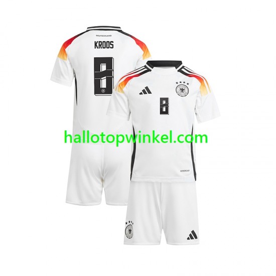 Duitsland Voetbalshirt Toni Kroos 8 Kleuters/Kids Thuis Tenue Euro 2024 Korte Mouw