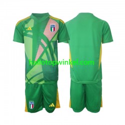 Italië Voetbalshirt Doelman Kleuters/Kids Uit Tenue Euro 2024 Korte Mouw