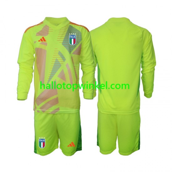 Italië Voetbalshirt Doelman Kleuters/Kids Thuis Tenue Euro 2024 Lange Mouw