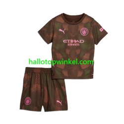 Manchester City Voetbalshirt Doelman Kleuters/Kids Thuis Tenue 2024-2025 Korte Mouw