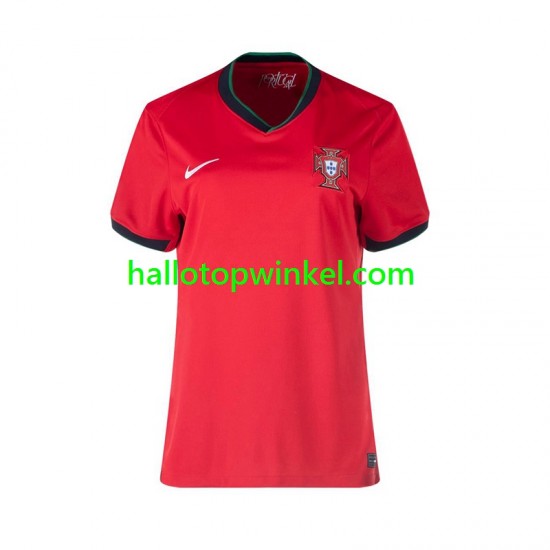 Portugal Voetbalshirt Dames Thuis Tenue Euro 2024 Korte Mouw