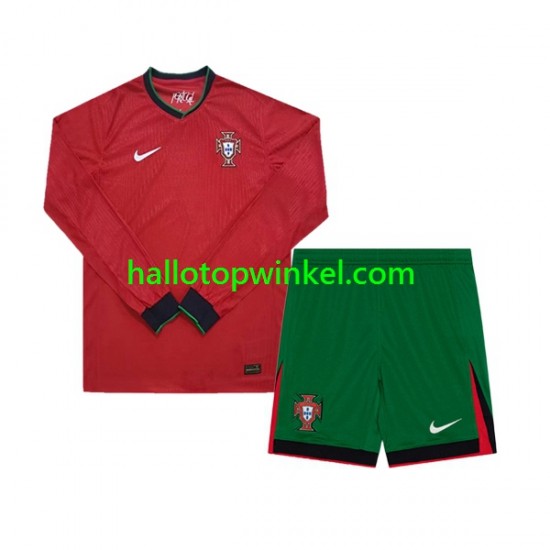 Portugal Voetbalshirt Kleuters/Kids Thuis Tenue Euro 2024 Lange Mouw