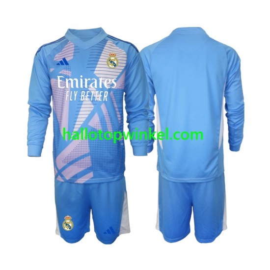 Real Madrid Voetbalshirt Doelman Kleuters/Kids Thuis Tenue 2024-2025 Lange Mouw