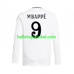 Real Madrid Voetbalshirt Kylian Mbappé  9 Heren Thuis Tenue 2024-2025 Lange Mouw