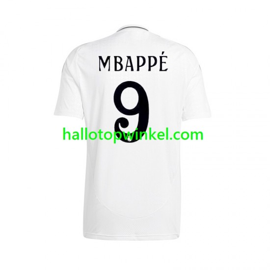 Real Madrid Voetbalshirt Kylian Mbappé  9 Heren Thuis Tenue 2024-2025 Korte Mouw