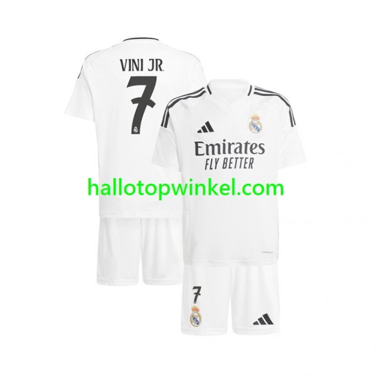 Real Madrid Voetbalshirt Vinicius Junior 7 Kleuters/Kids Thuis Tenue 2024-2025 Korte Mouw